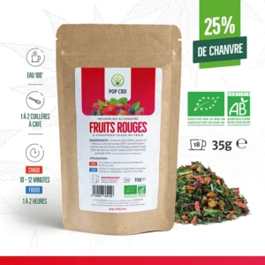 POP CBD – Infusion chanvre Fruits Rouges Bio - 35G