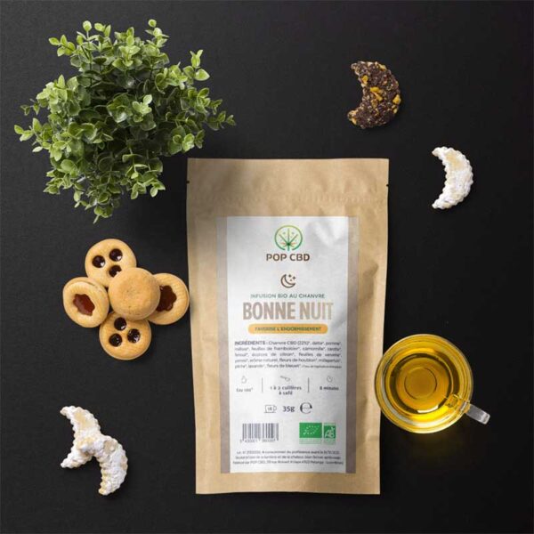 POP CBD – Infusion chanvre Bonne Nuit Bio - 35G – Image 2