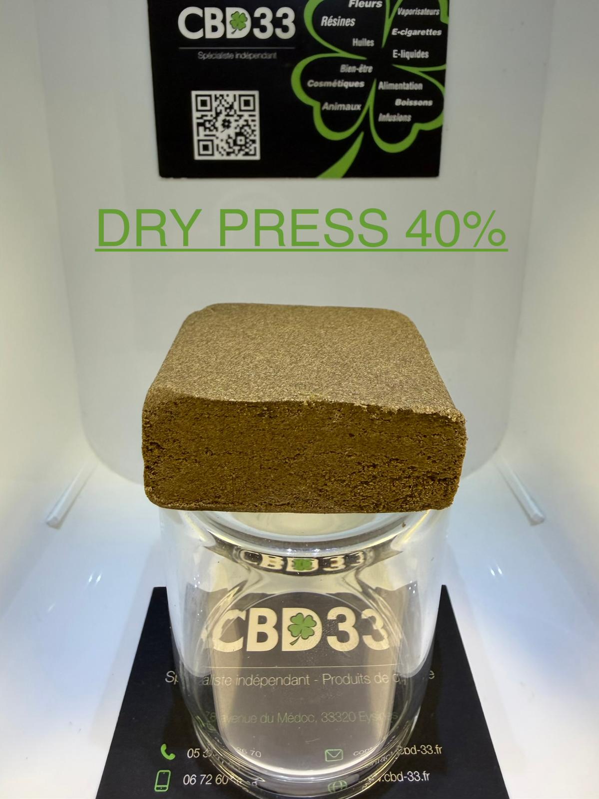 Résine CBD - DRY PRESS - 40% CBD